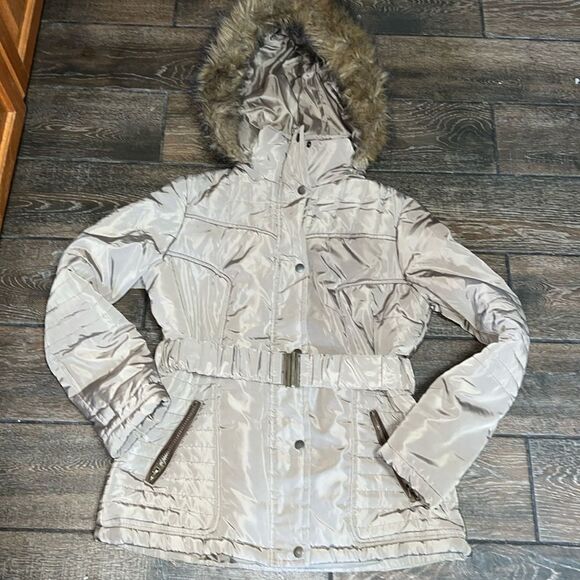 Miss London- black Label- winter jacket size L.  the hat is removable - Picture 1 of 10